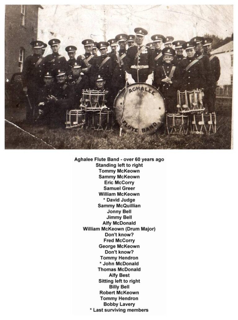 Aghalee Flute Band, over 60 years ago
