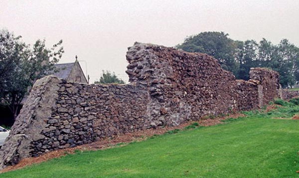 The remains of Bangor Abbey wall